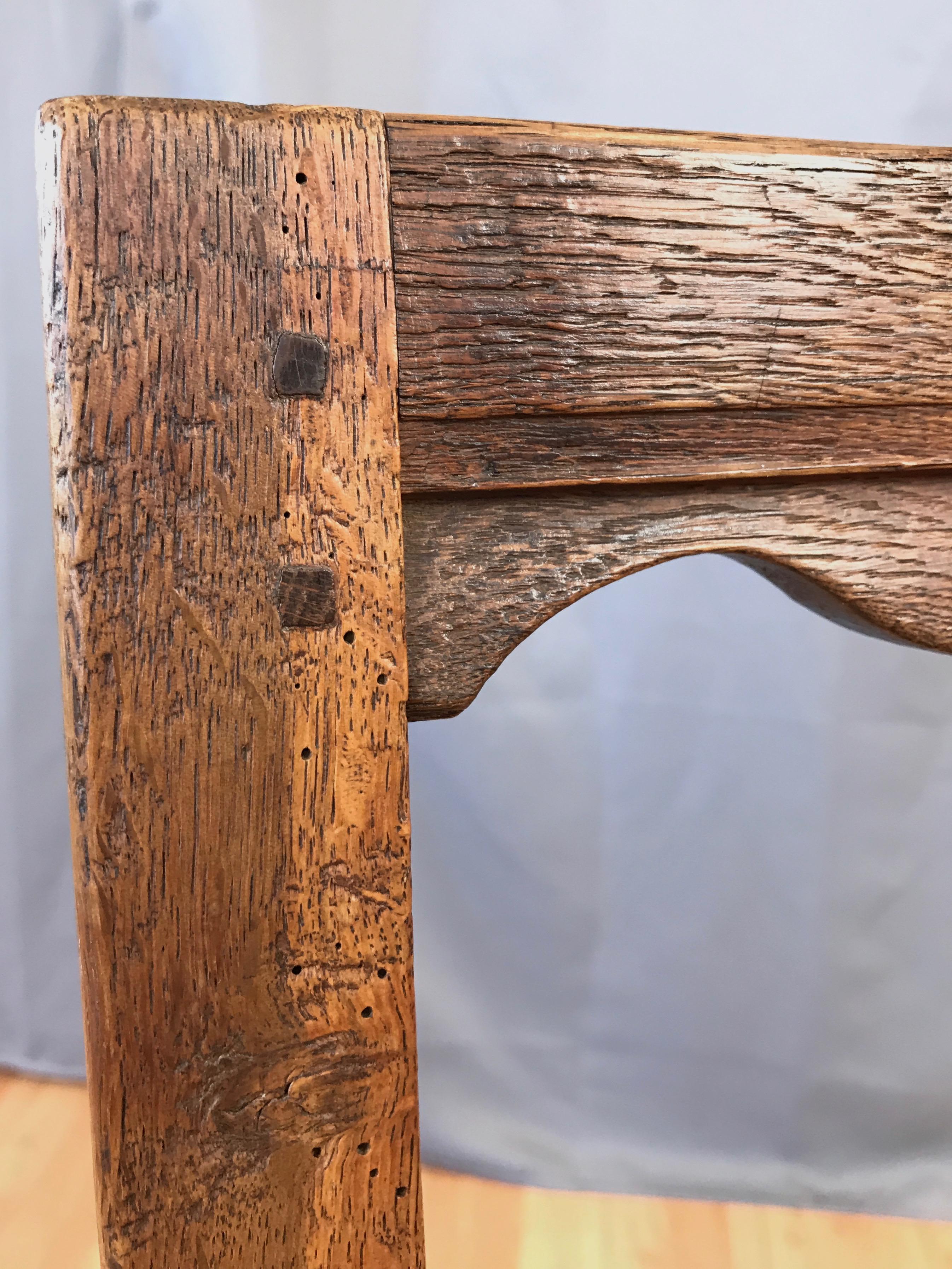 Oak French Nun’s Chair, circa 17th Century 1
