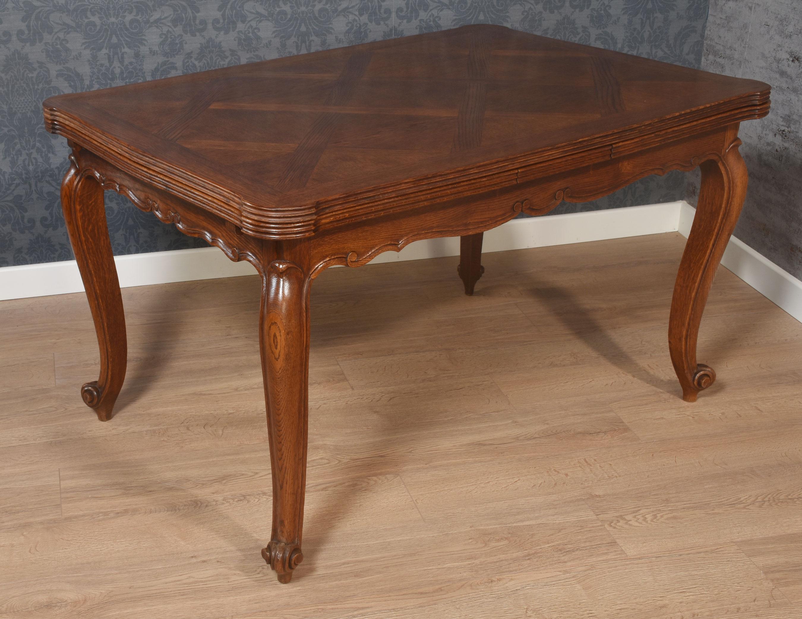 Table à tiroir en Oak French Parquetry en vente 4