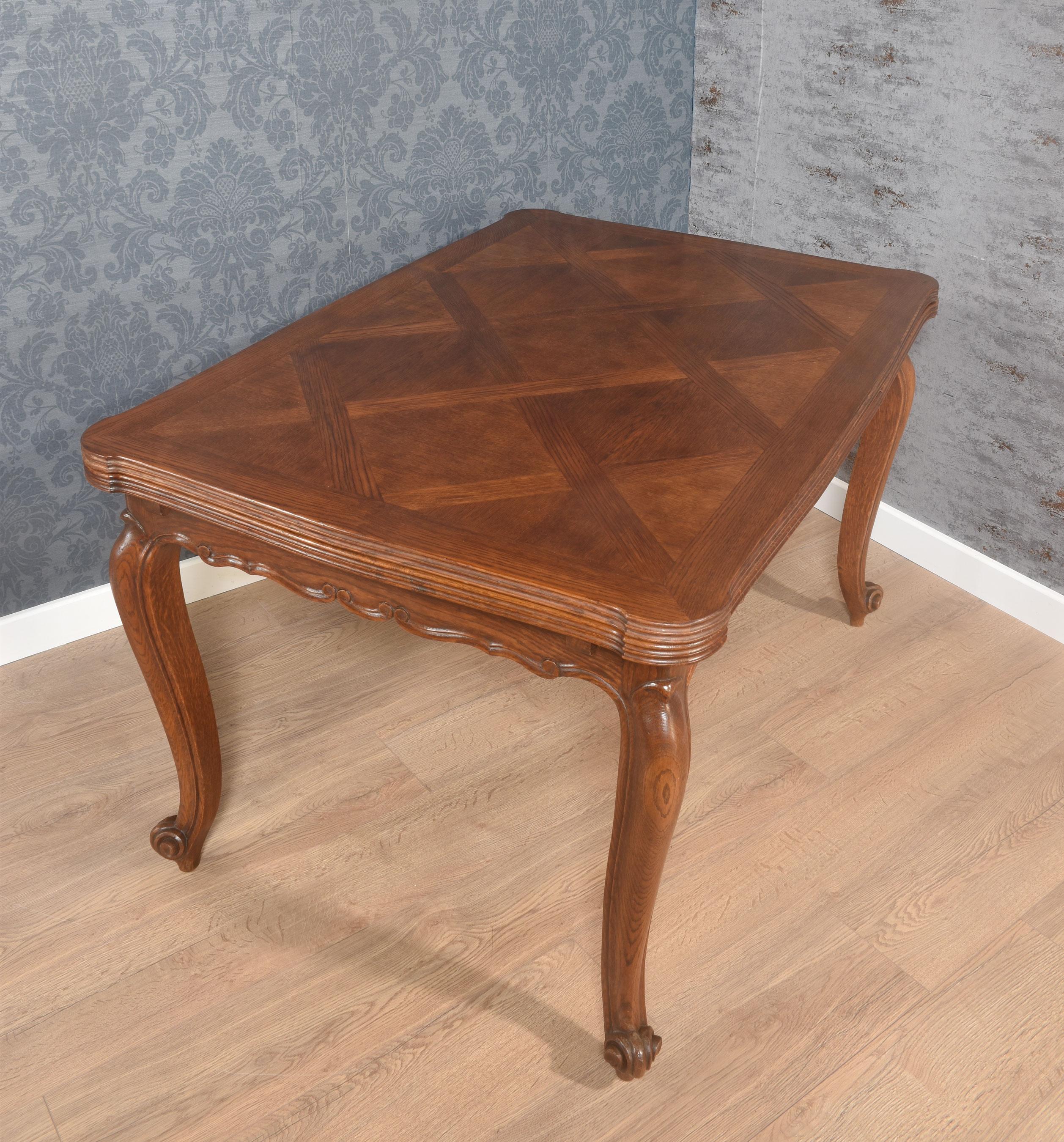 Table à tiroir en Oak French Parquetry en vente 7