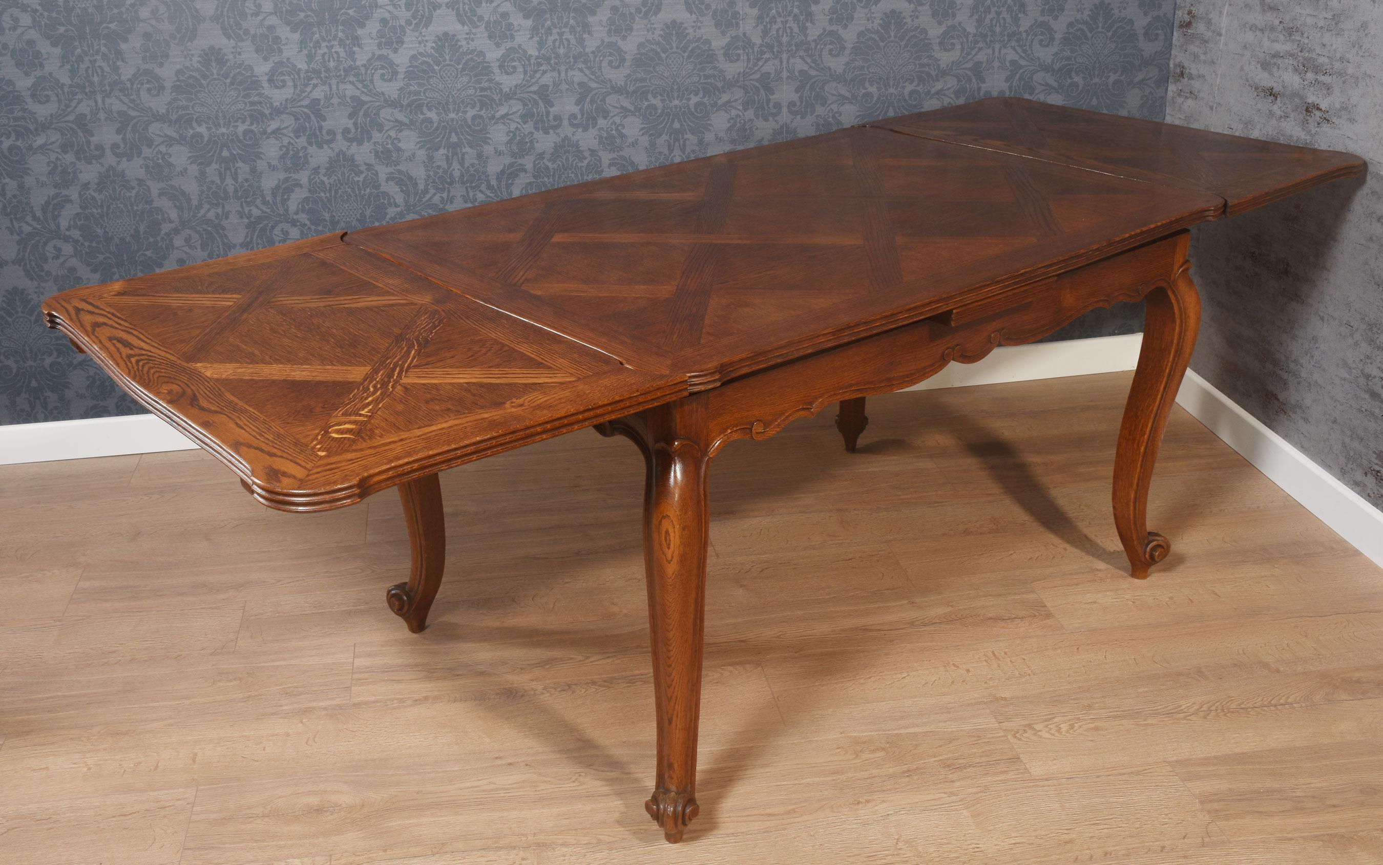 Table à tiroir en Oak French Parquetry en vente 1