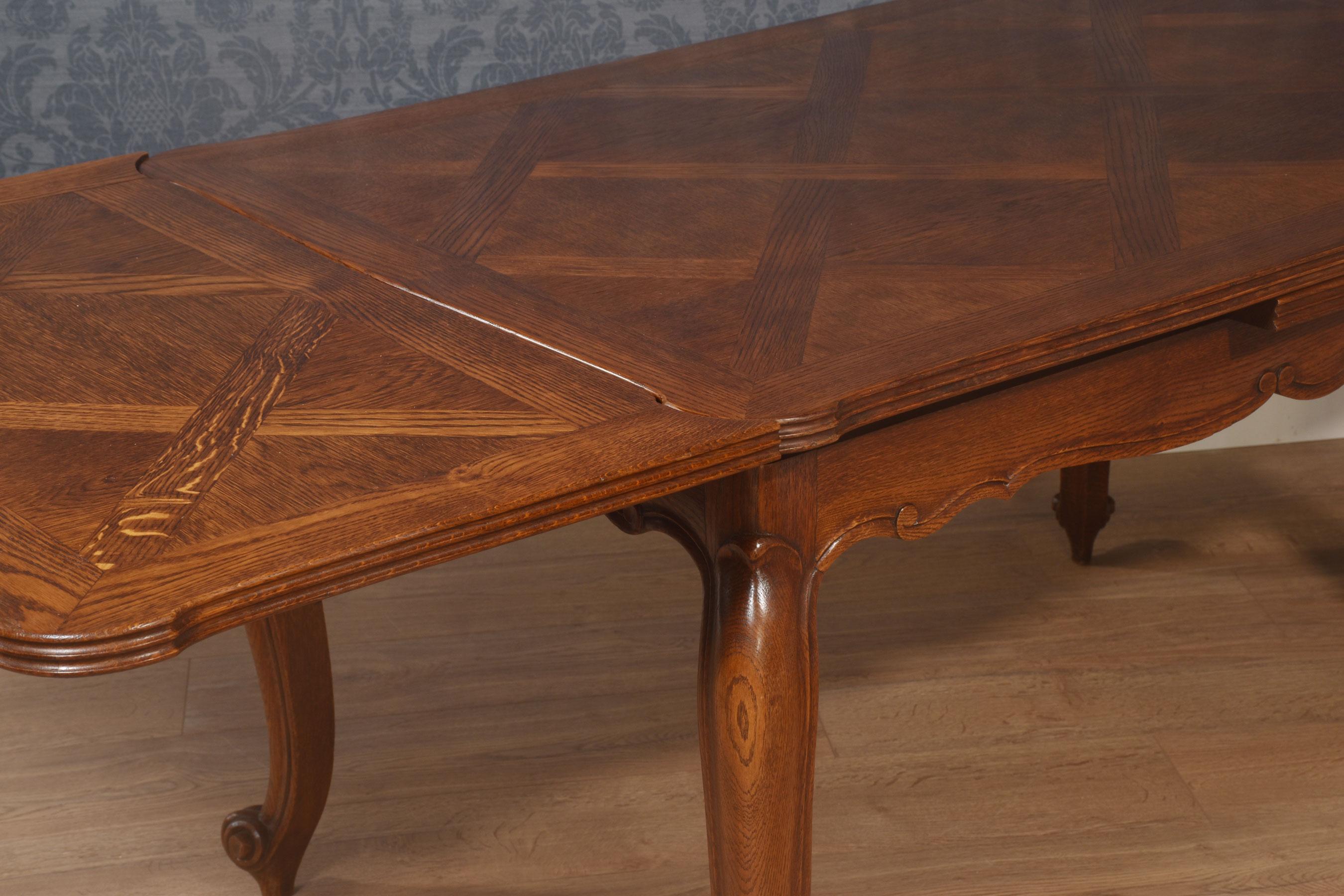 Table à tiroir en Oak French Parquetry en vente 2