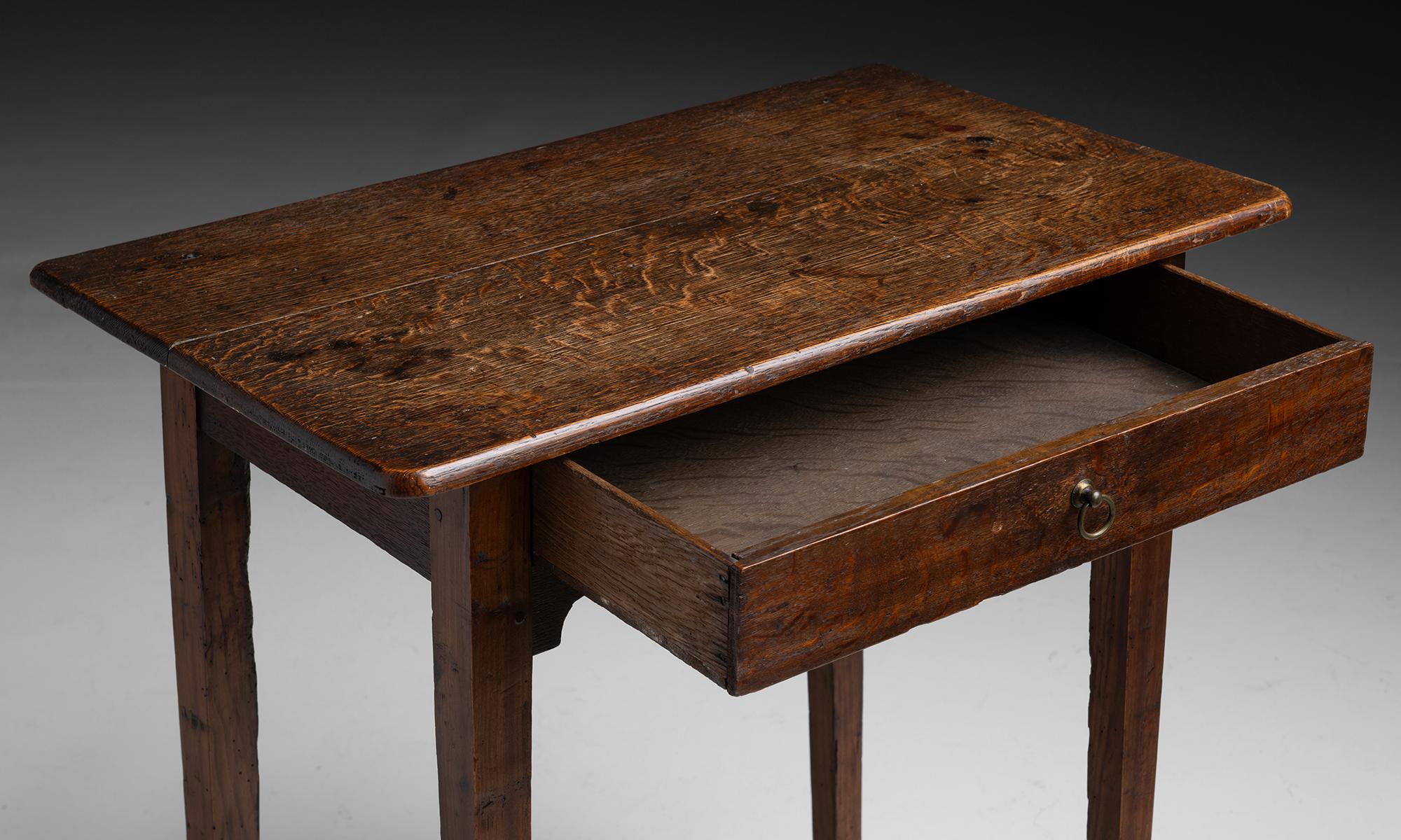 Oak & Fruitwood Side Table, England circa 1900 In Good Condition In Culver City, CA