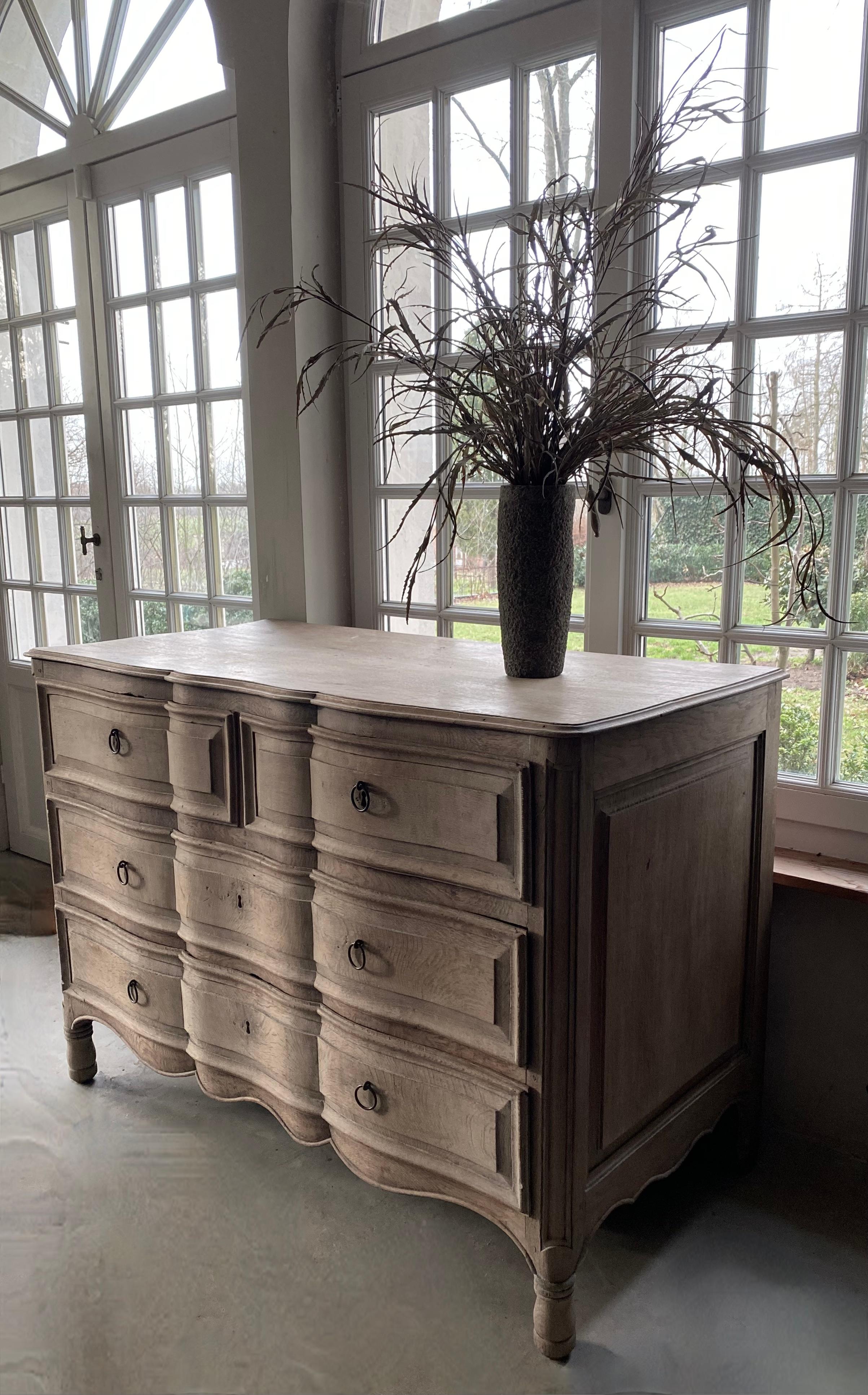 French Oak Galbé Commode 18th C