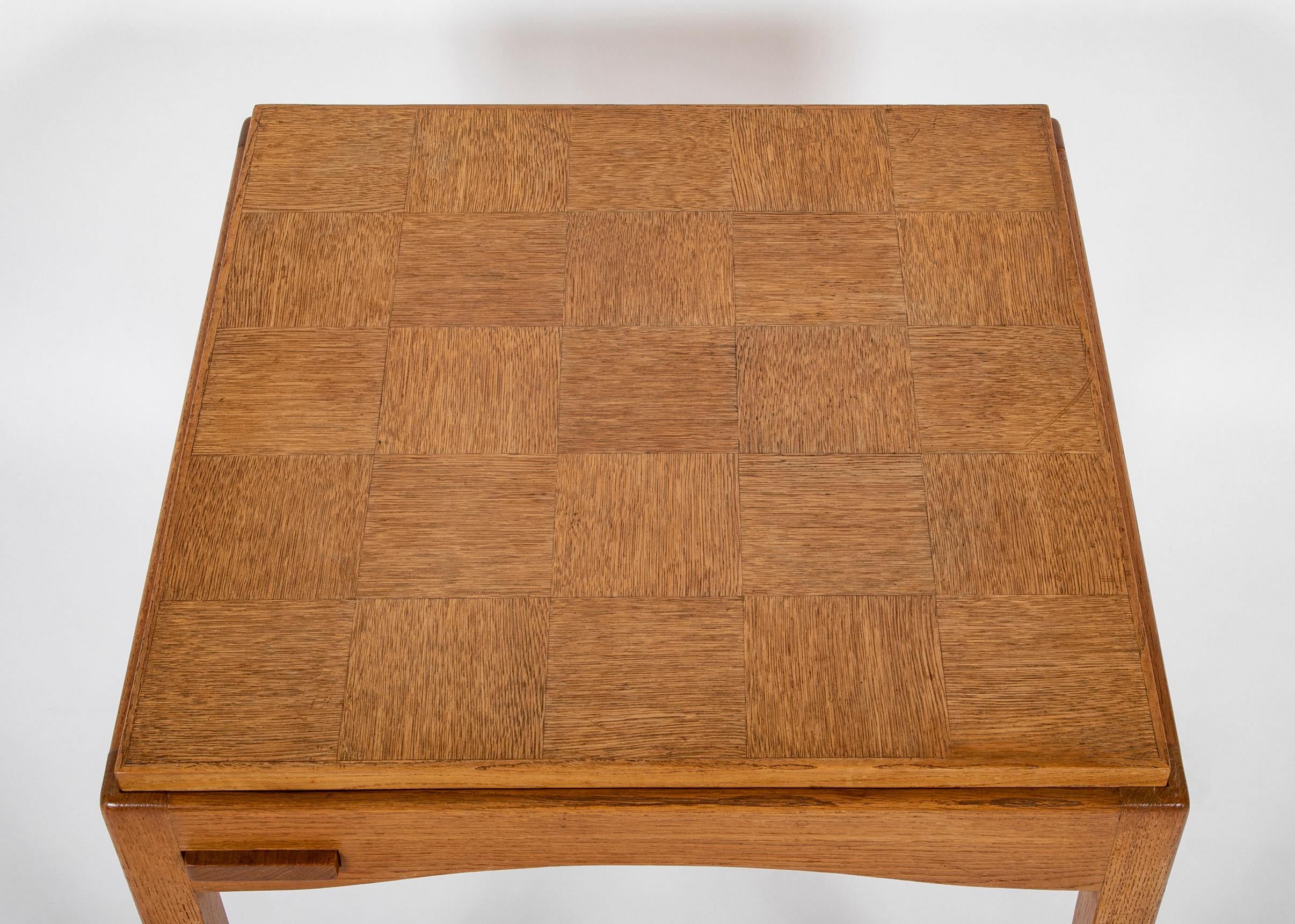 Anodized Oak Games Table Designed by Victor Courtray