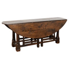 Table de salle à manger à abattant en chêne, Angleterre vers 1880-1900