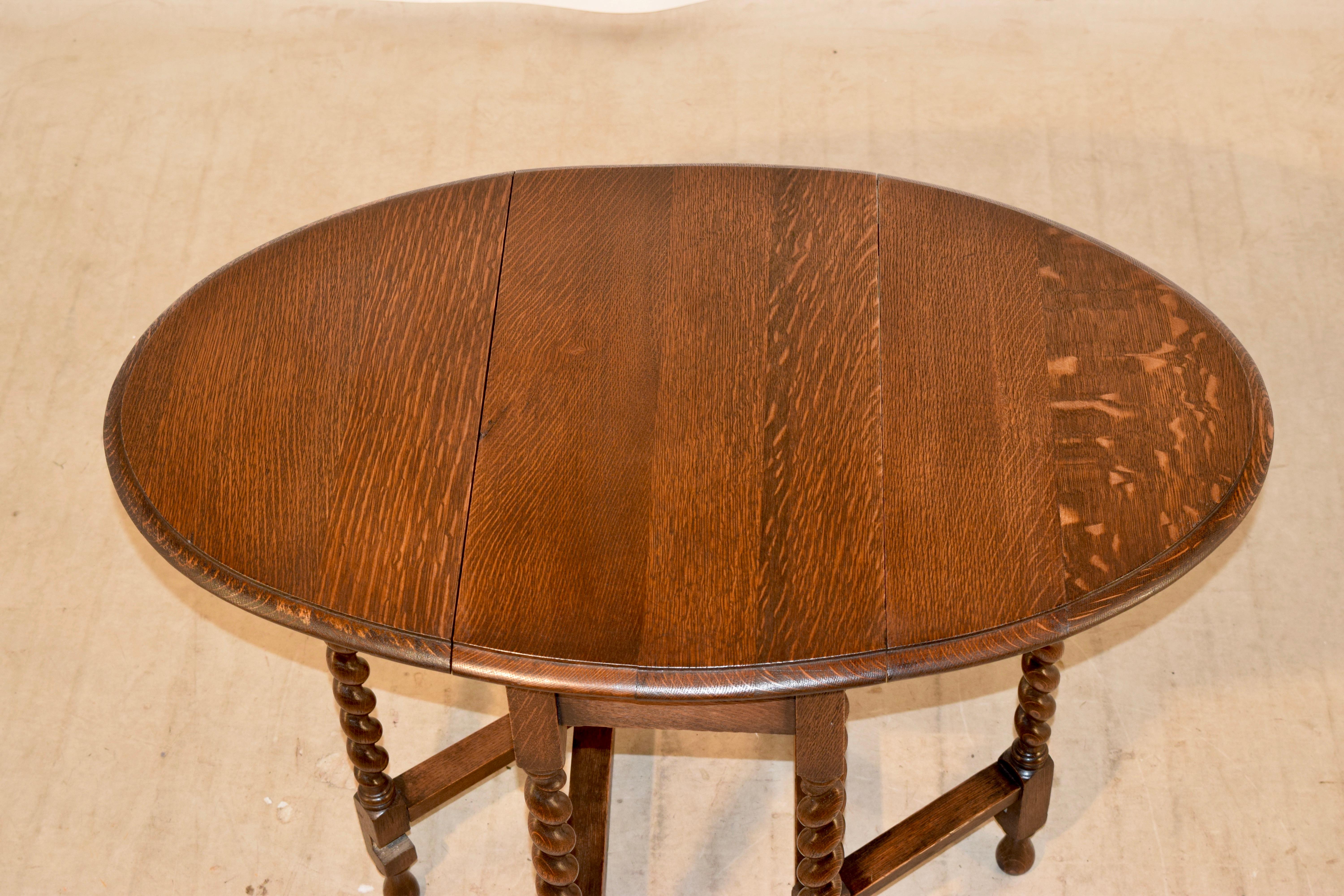 Oak Gateleg Side Table, circa 1900 3