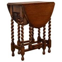 Oak Gateleg Side Table, circa 1900