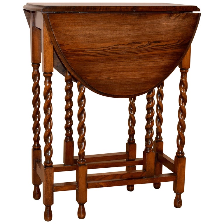 Oak Gateleg Side Table, circa 1900 at 1stDibs