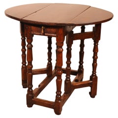 Antique Oak Gateleg Table Early 18th Century