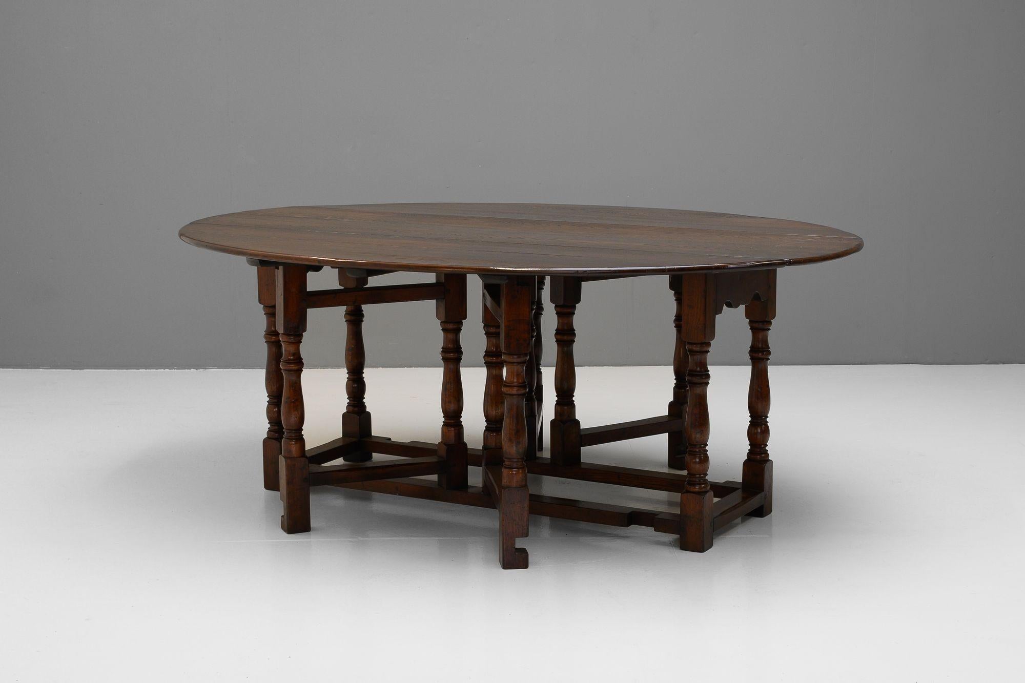 Georgien Table Oak Gateleg en vente