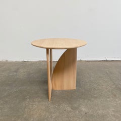 Oak Geometric Side Table