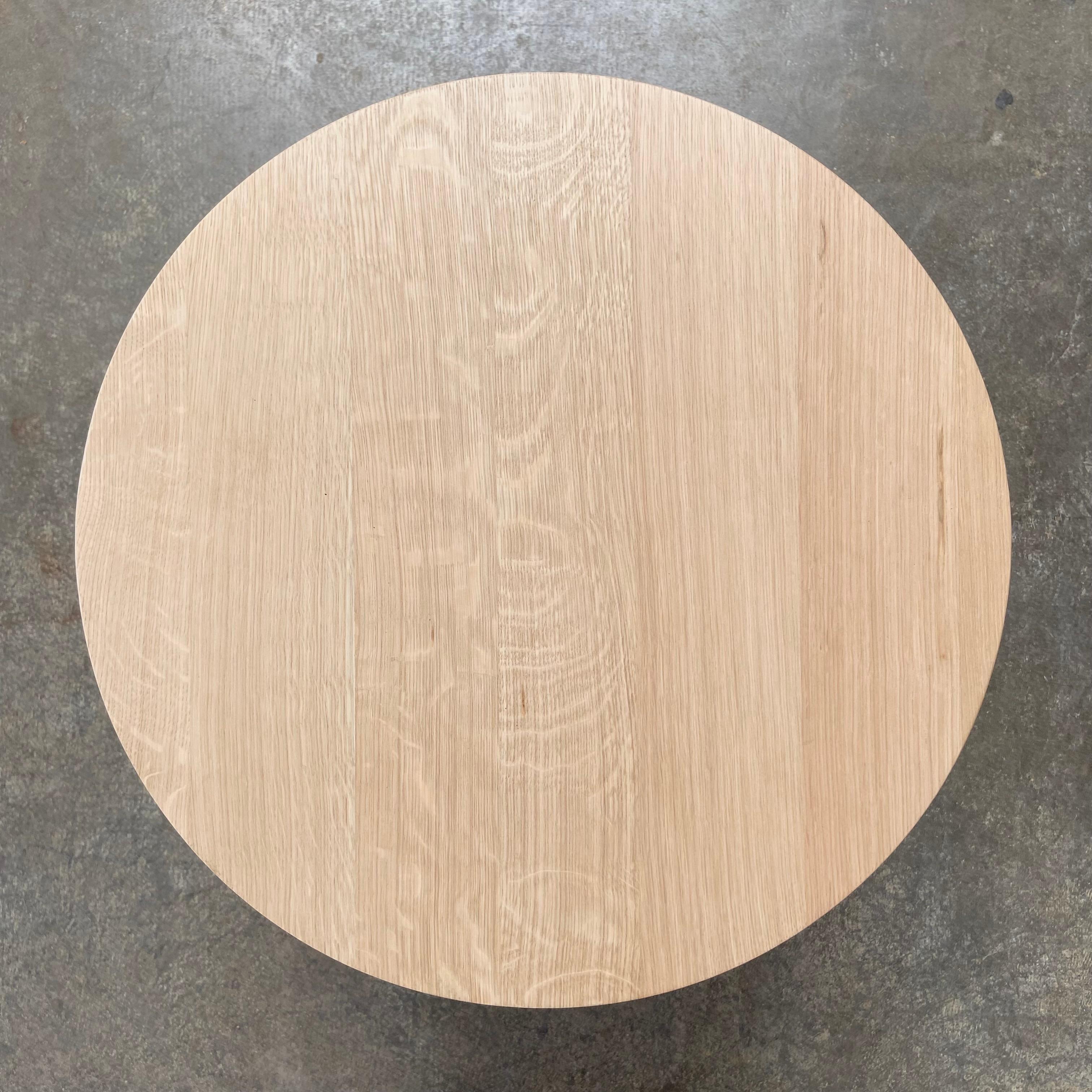 Oak Geometric Side Table For Sale 2