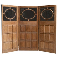 Antique Oak & Glass Room Divider, England circa 1890