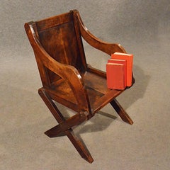 Oak Glastonbury Study Desk Elbow Country Chair Quality Armchair, circa 1900