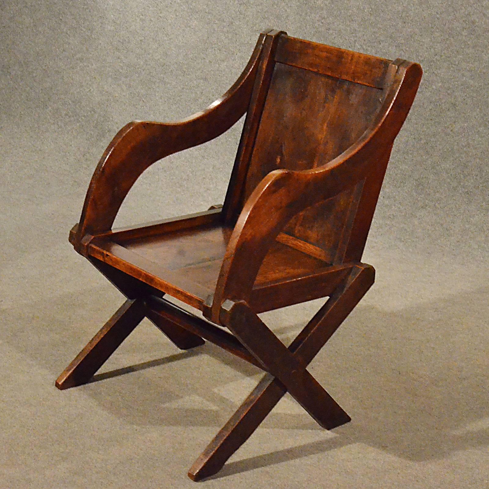 Great Britain (UK) Oak Glastonbury Study Desk Elbow Country Chair Quality Armchair, circa 1900
