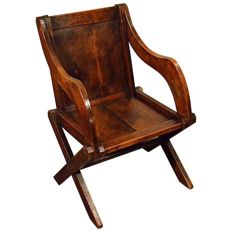 Oak Glastonbury Study Desk Elbow Country Chair Quality Armchair, circa 1900 1