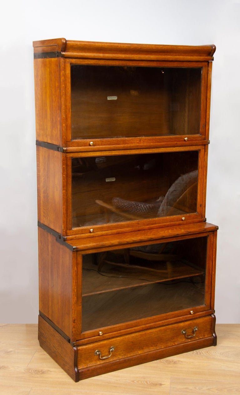 Oak Globe Wernicke Barristers Bookcase at 1stDibs