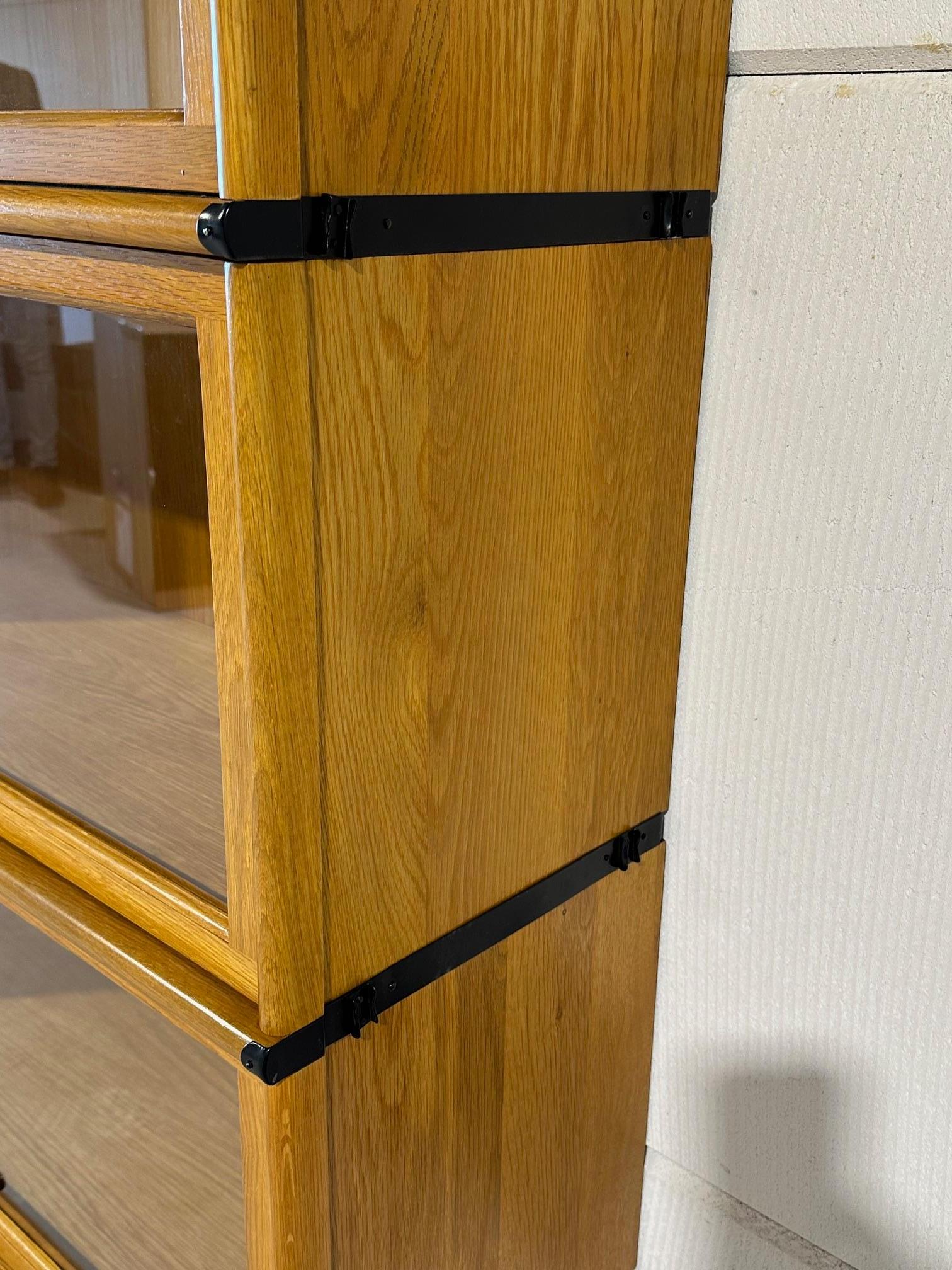 Contemporary Oak Globe Wernicke bookcase For Sale