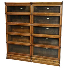 Antique Oak Globe Wernicke Bookcase