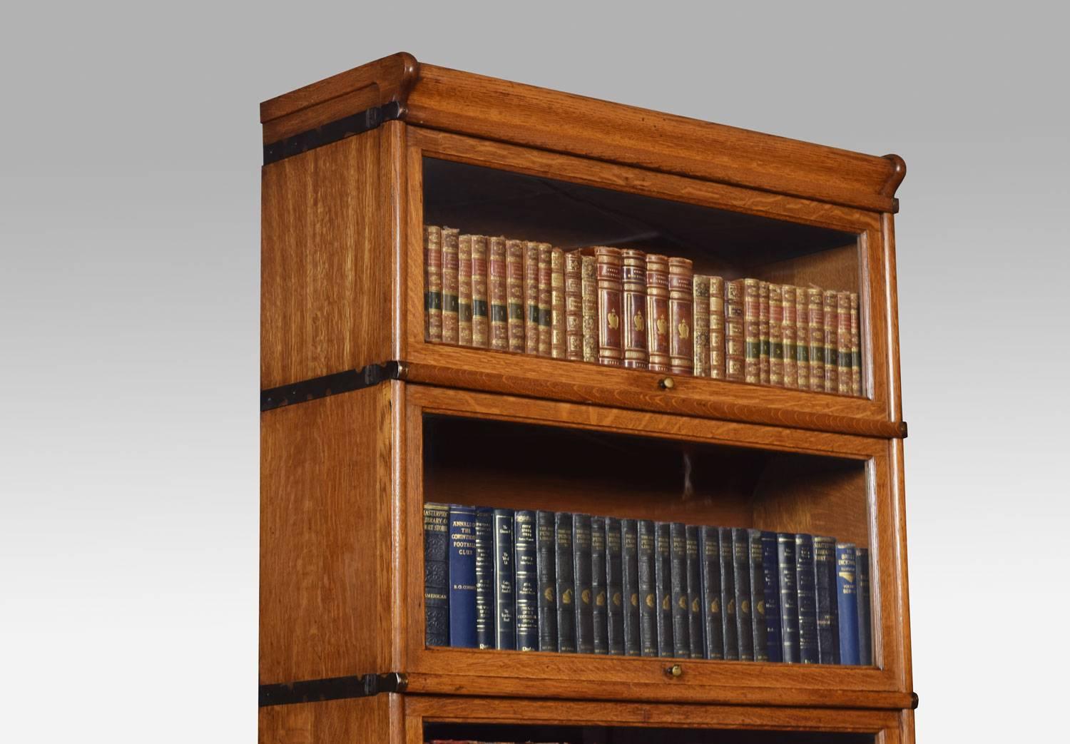 Oak Globe Wernicke Five Section Bookcase In Excellent Condition In Cheshire, GB