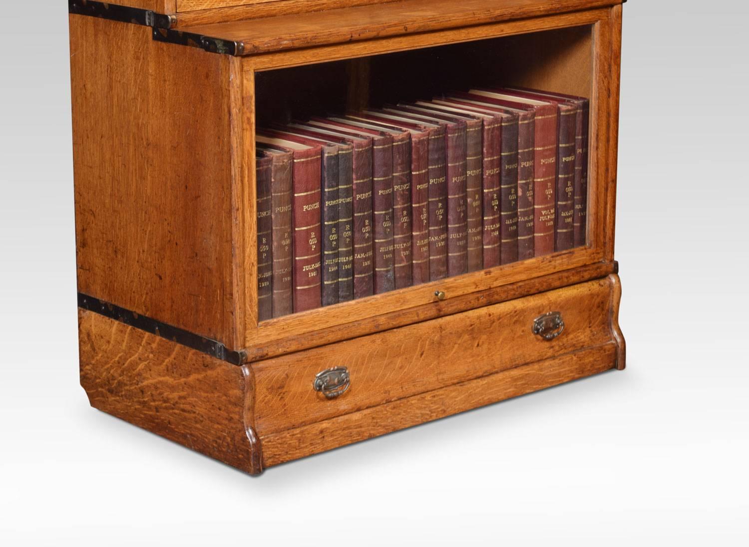20th Century Oak Globe Wernicke Five Section Bookcase