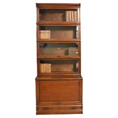 Antique Oak globe Wernicke five section bookcase