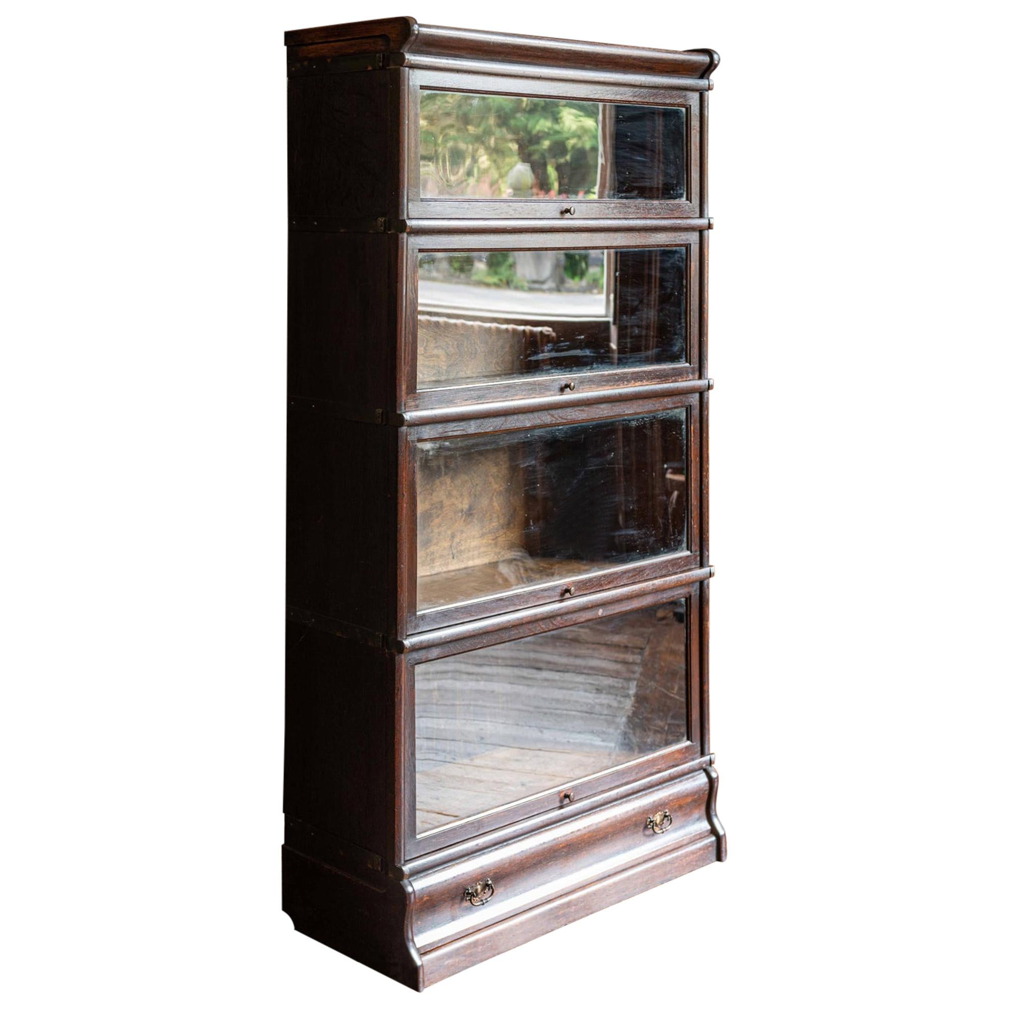 Oak Globe Wernicke Five Sections Bookcase