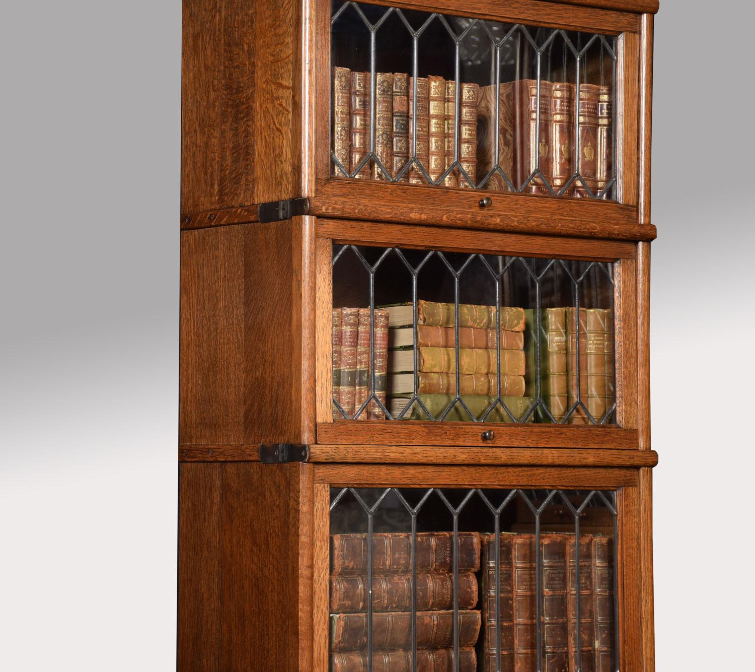 Oak Globe Wernicke Six Section Bookcase In Good Condition In Cheshire, GB