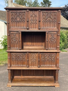 Oak Gothic Cabinet