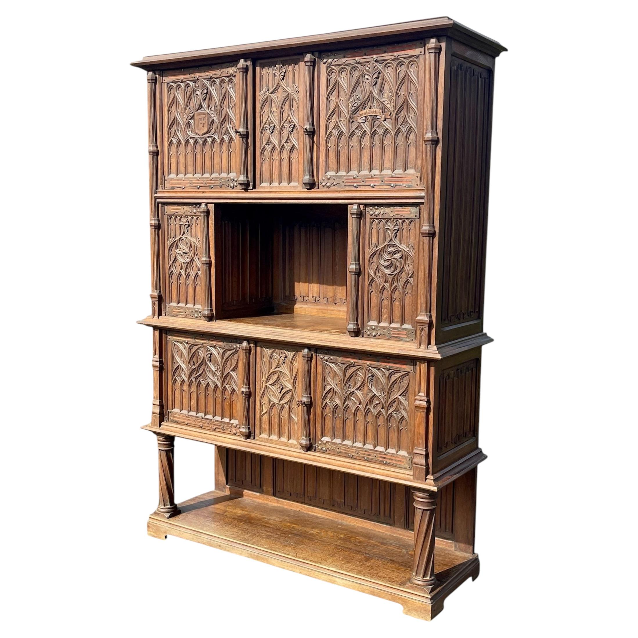 Oak Gothic Cabinet