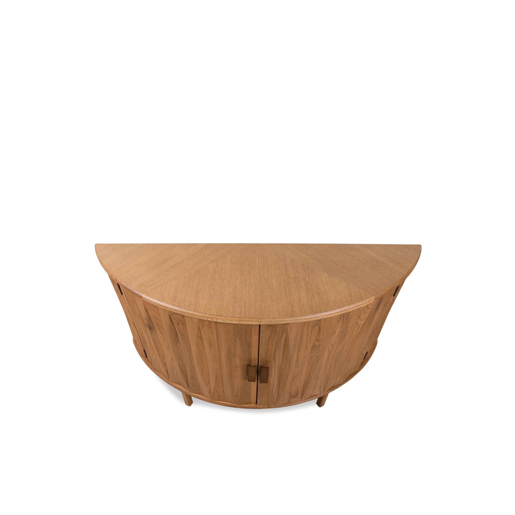 Mid-Century Modern Oak Griffin Console by Lawson-Fenning For Sale
