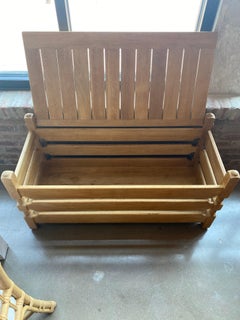 Oak Guillerme & Chambron Oak Chest or Bench, France, 1950's