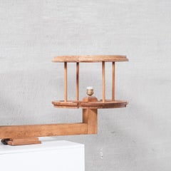 Oak Guillerme et Chambron Midcentury French Ceiling Pendant Light