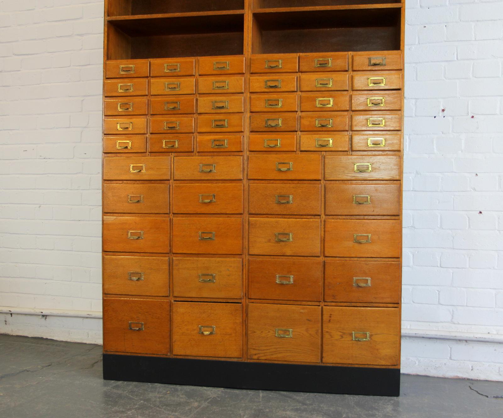 Oak Haberdashery Cabinet, circa 1930s 1