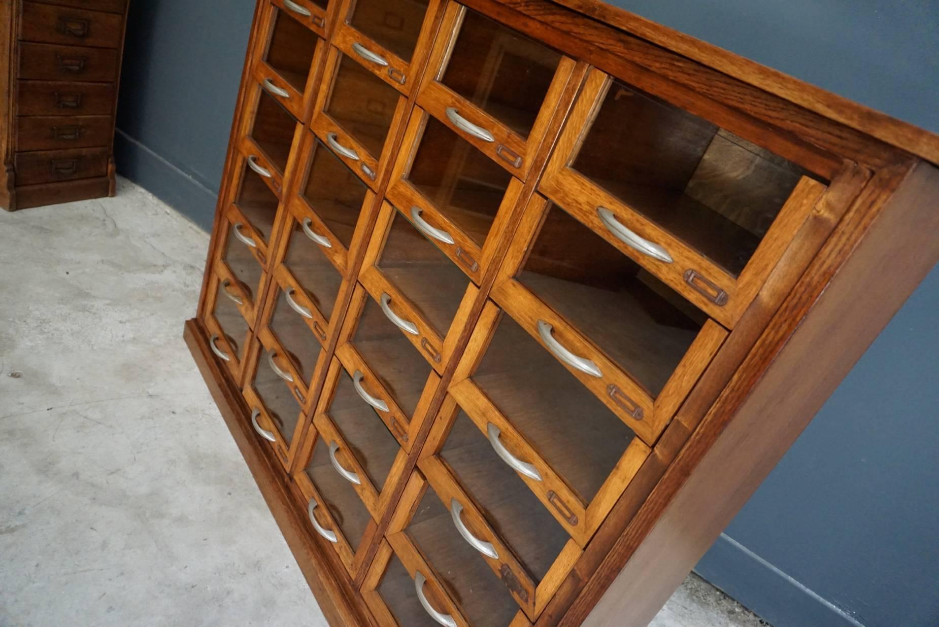 Oak Haberdashery Shop Cabinet, 1930s 4