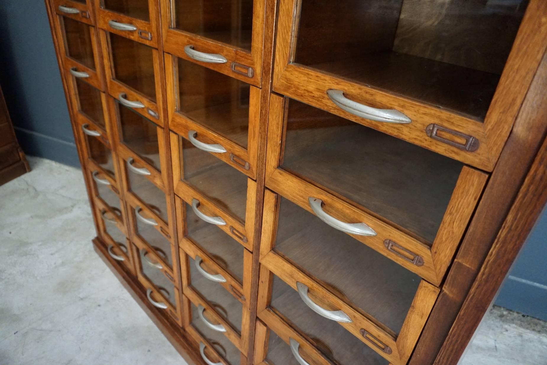 Oak Haberdashery Shop Cabinet, 1930s 5