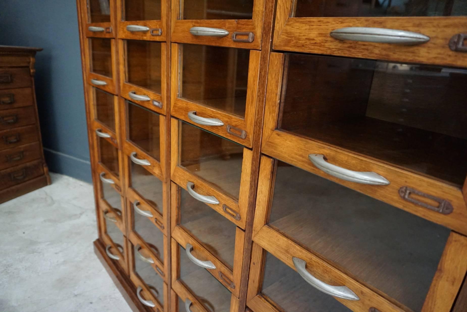French Oak Haberdashery Shop Cabinet, 1930s