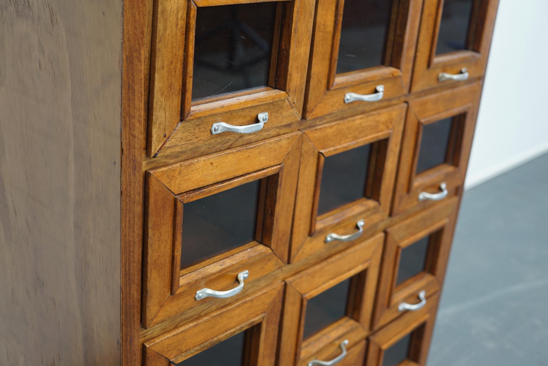 British Oak Haberdashery Shop Cabinet, 1930s