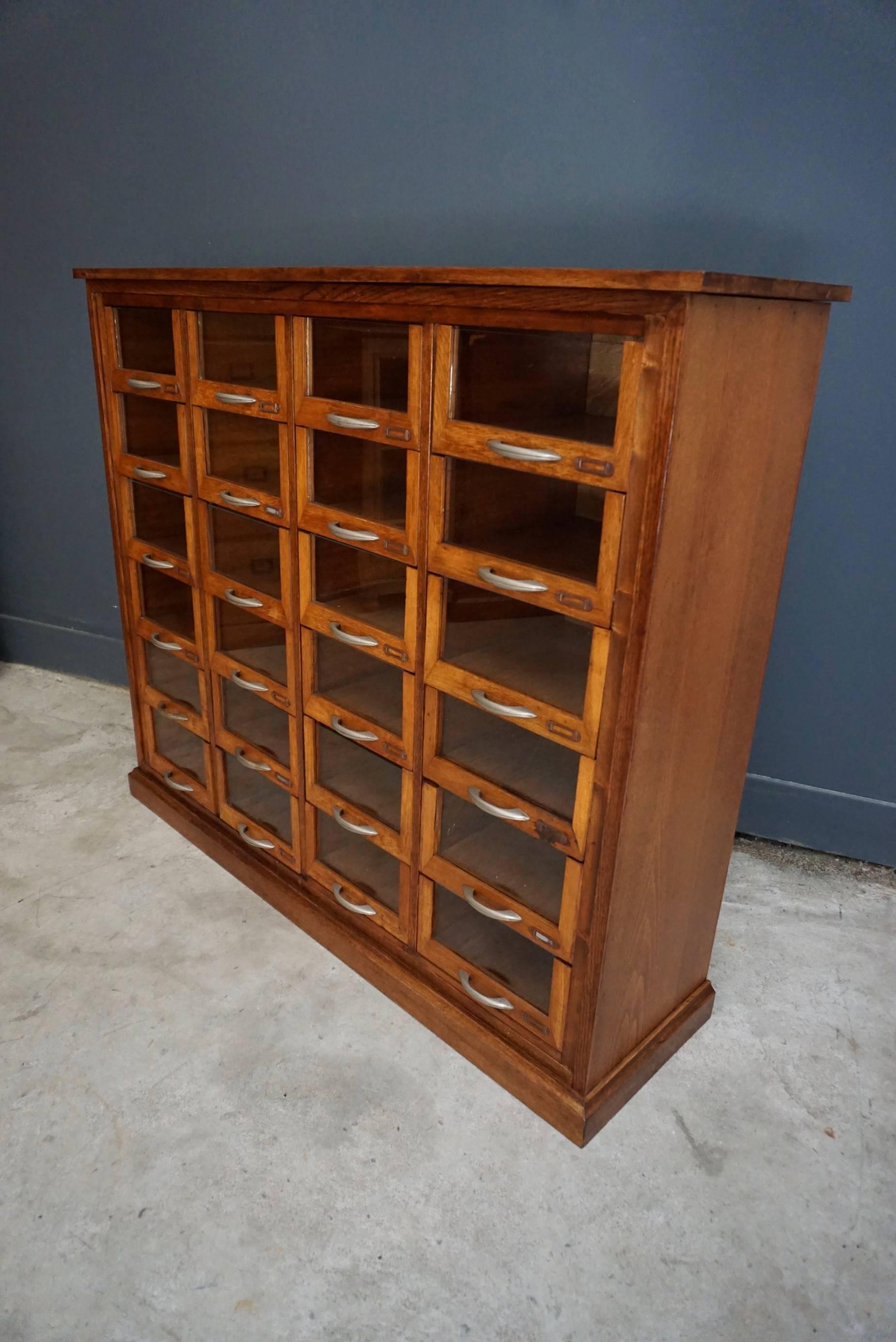 Oak Haberdashery Shop Cabinet, 1930s 1