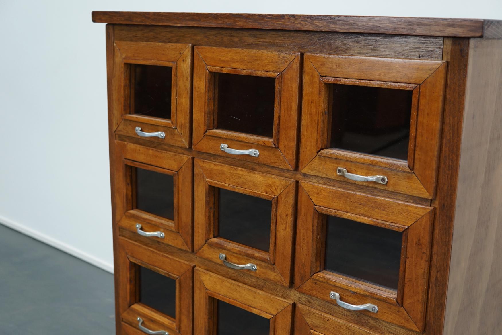 Oak Haberdashery Shop Cabinet, 1930s 2