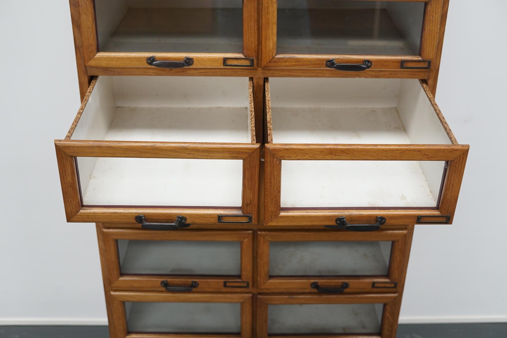 Oak Haberdashery Shop Cabinet, 1930s 3