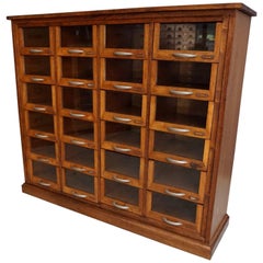 Oak Haberdashery Shop Cabinet, 1930s