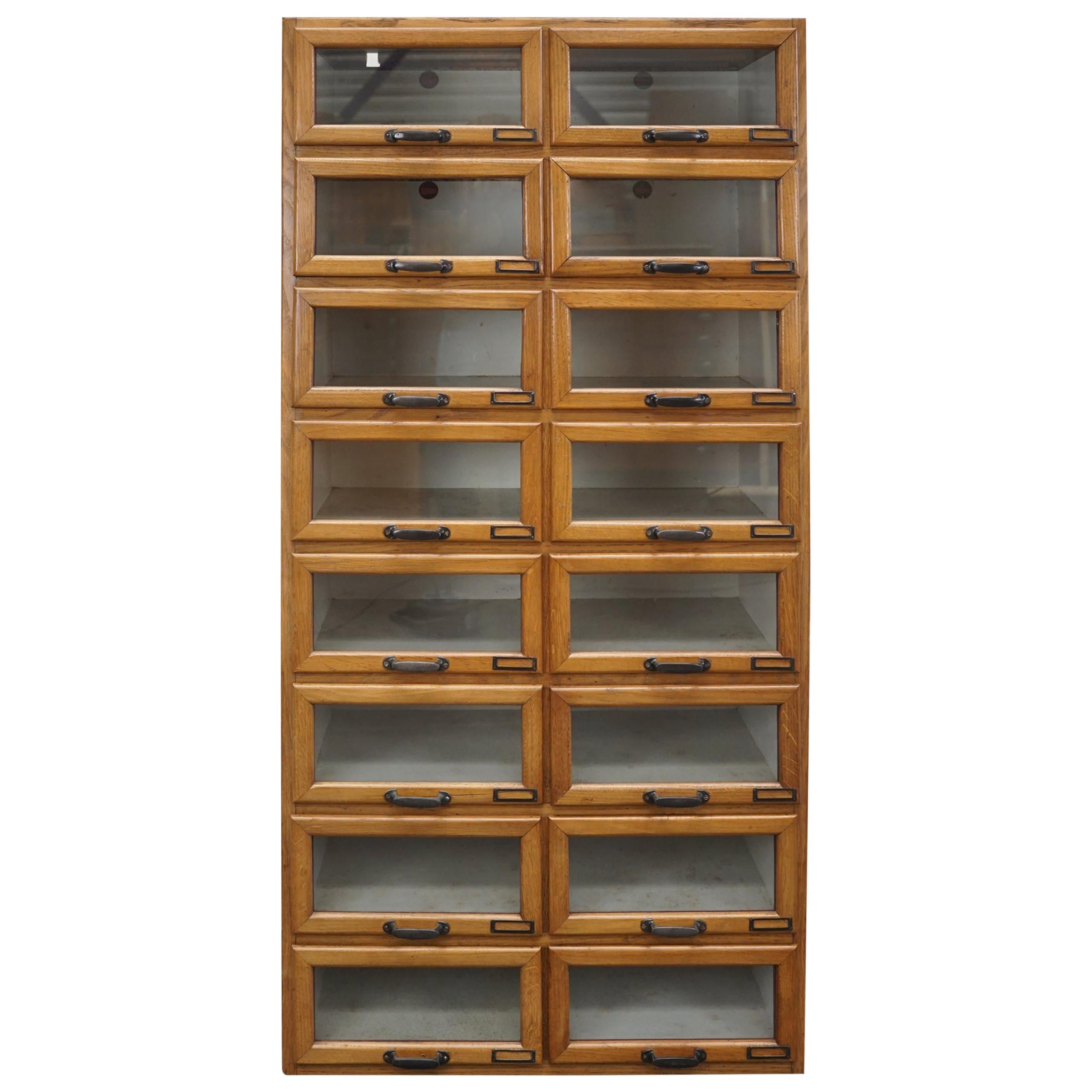 Oak Haberdashery Shop Cabinet, 1930s