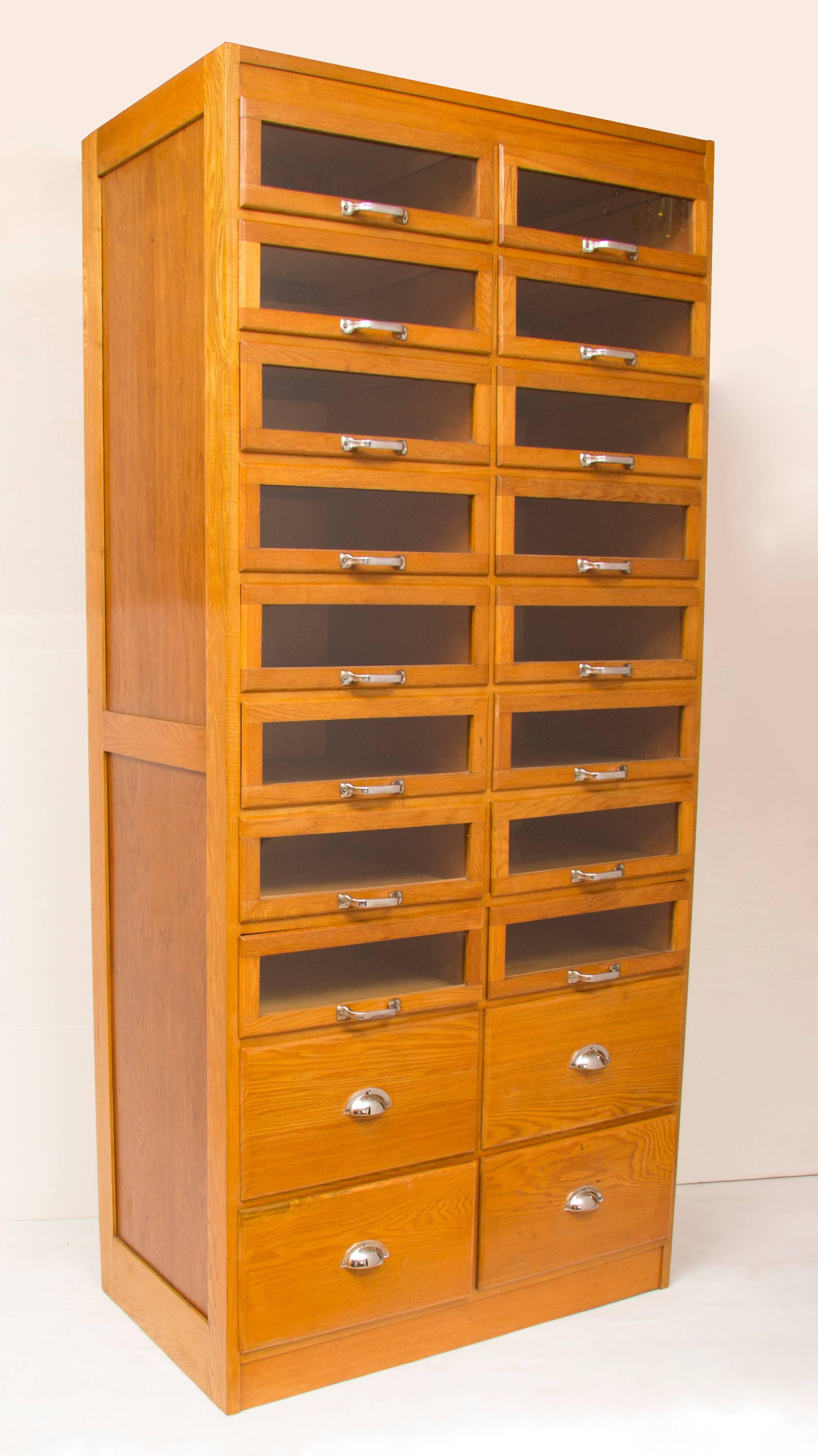 20th Century Oak Haberdashery Shop Cabinet/Drawers, 1940s-1950s