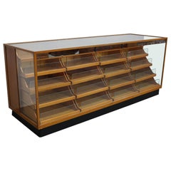 Used Oak Haberdashery Shop Cabinet/Retail Unit, 1950s