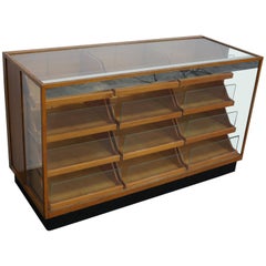 Used Oak Haberdashery Shop Cabinet/Retail Unit, 1950s