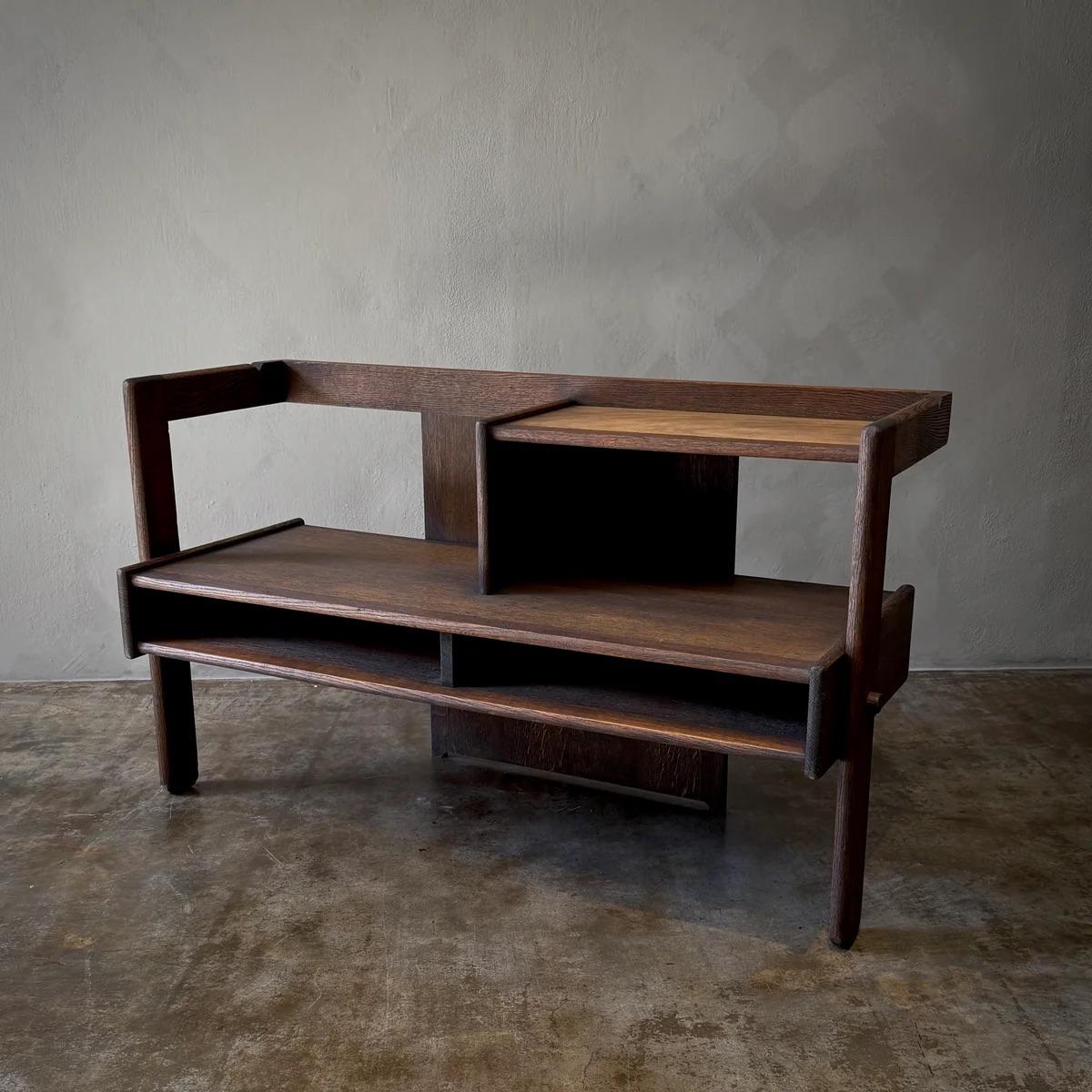 Chêne Banc de hall en Oak avec table en vente