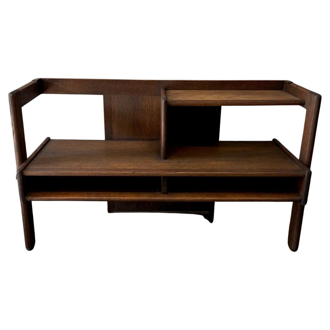 Oak Hall Bench With Table