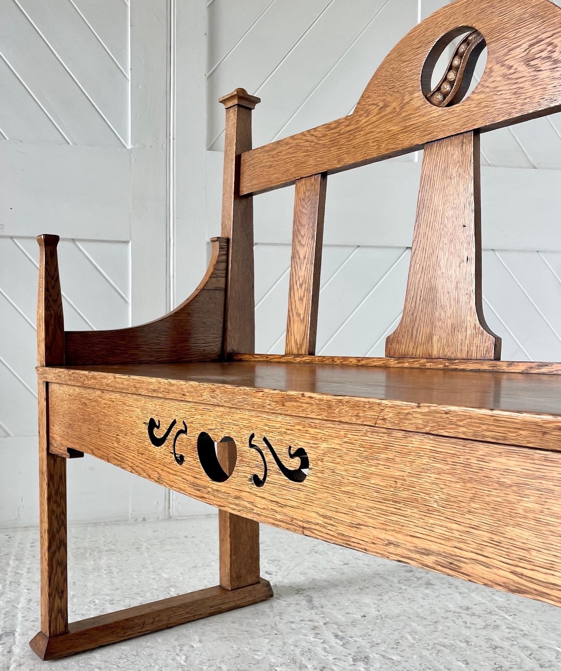 Inglese Sedile A. Hall in Oak in vendita