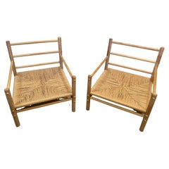 Oak Hand-Rushed Shaker Chairs